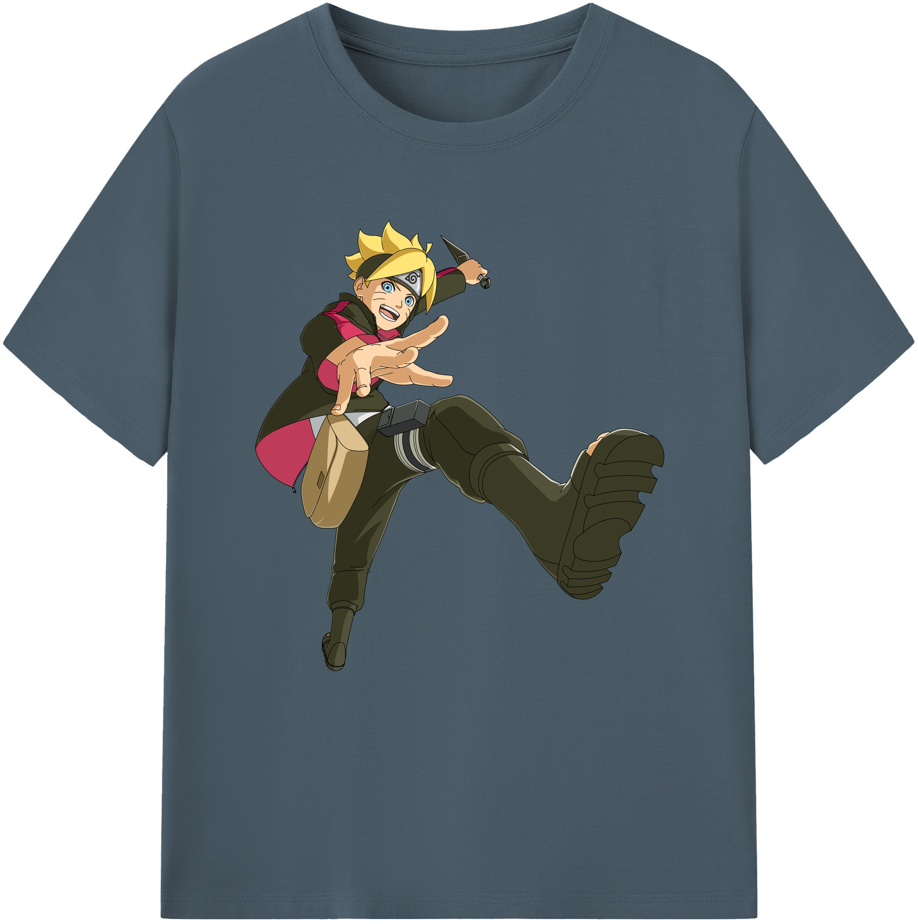 （画像用） NARUTO -ナルト- うずまき ボルト Uzumaki Boruto 綿100％半袖Tシャツ（フロントプリント）